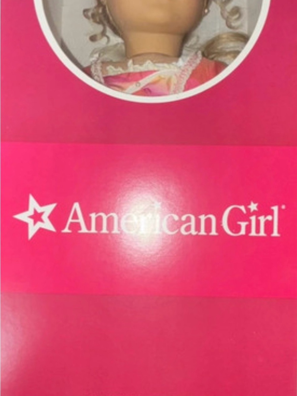American Girl Doll Elizabeth Cole with retired 2005 holiday gown, shoes & bow